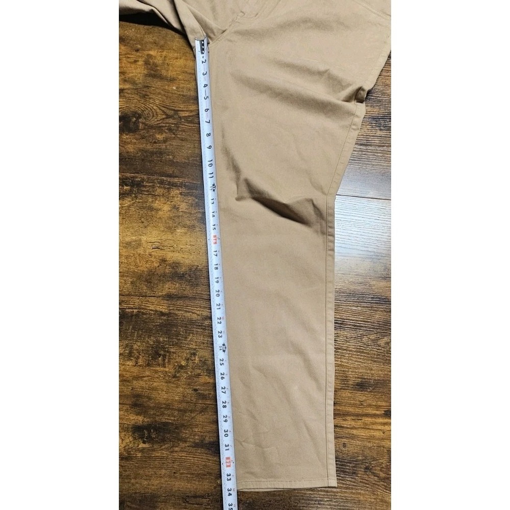 Peter Millar Golf Pants Crown Ultimate Sateen 42 x 34 Rye Brown Cotton NWT  $178 - Picture 3 of 6